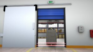 Maviclean, la porte industrielle pour environnements propres - 4 cellules de sécurité pour un fonctionnement sécurisé dans les environnements de froid négatif